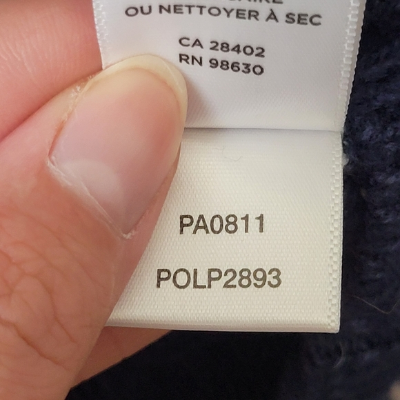 Lilla P Stripe Terry Henley Pullover Sweater Blue/Cream MEDIUM & LARGE NWT - Picture 9 of 12